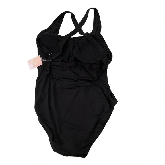Andie Plus Size The Tulum Strappy Back One Piece Swimsuit Black Size 3XL NWT - Picture 4 of 12